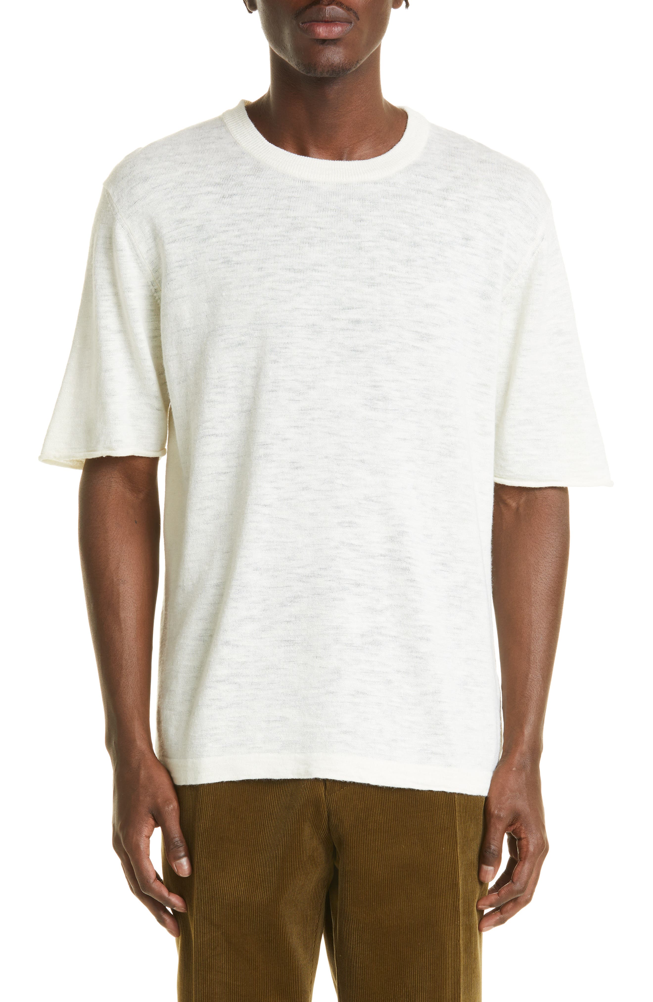 white silk t shirt