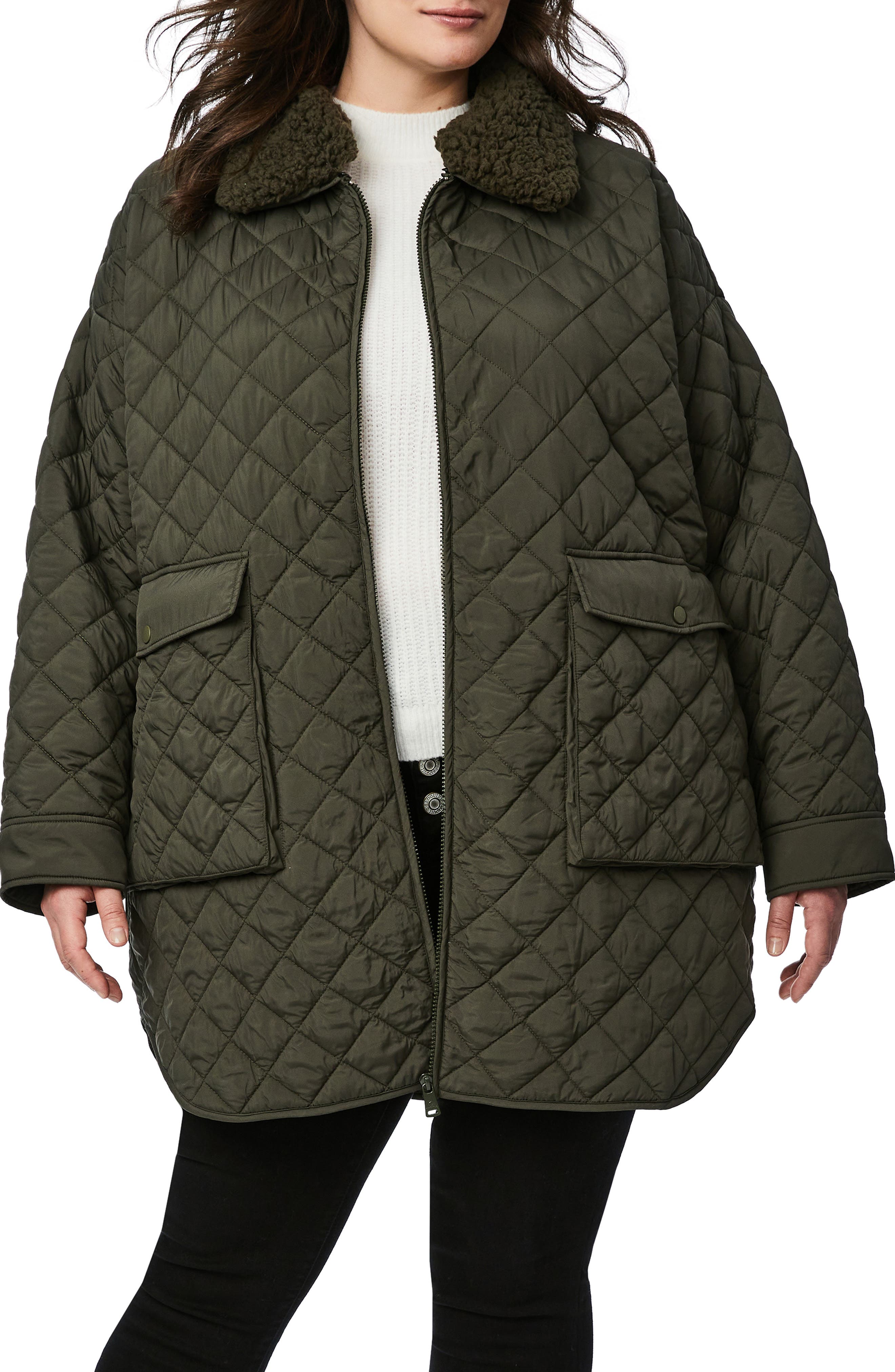 Adult Black Quilted Chunky Fleece