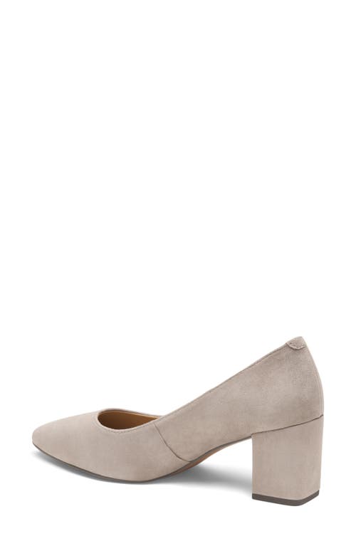 Shop Johnston & Murphy Vicki Block Heel Pump In Taupe Suede