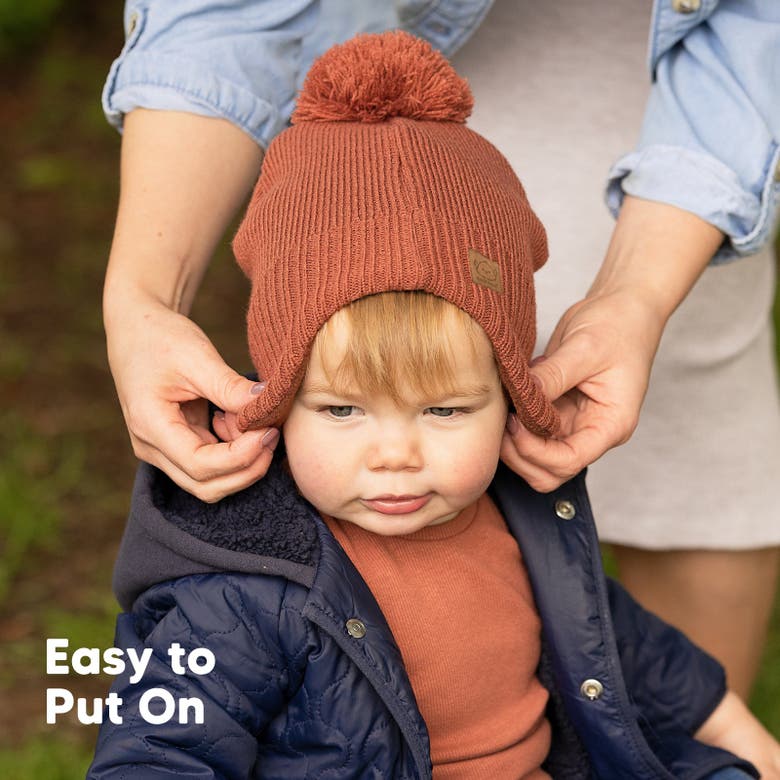 Shop Keababies Muff Knitted Beanie In Clay