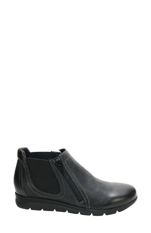 Shop David Tate Popular Wedge Bootie In Black Pebble Grain