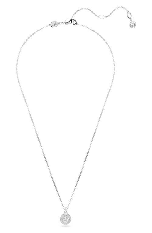 Swarovski Meteora Pendant Small Rhodium Shiny Crystal In Silver
