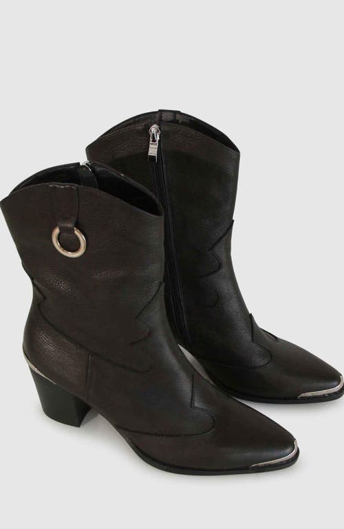 Shop Belle & Bloom Dallas Western Boot In Vintage Black