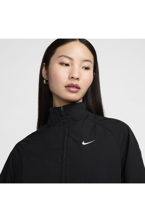 Shop Nike Sportswear Collection Oversize Water Repellent Jacket In Black/white