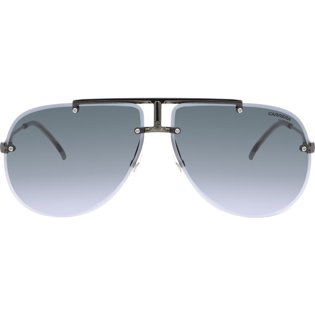 Carrera Eyewear 65mm Gradient Oversize Aviator Sunglasses In Dark Ruth Gray/dark Grey Sf
