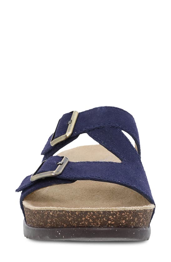 Shop Dansko Dayna Strappy Slide Sandal In Navy