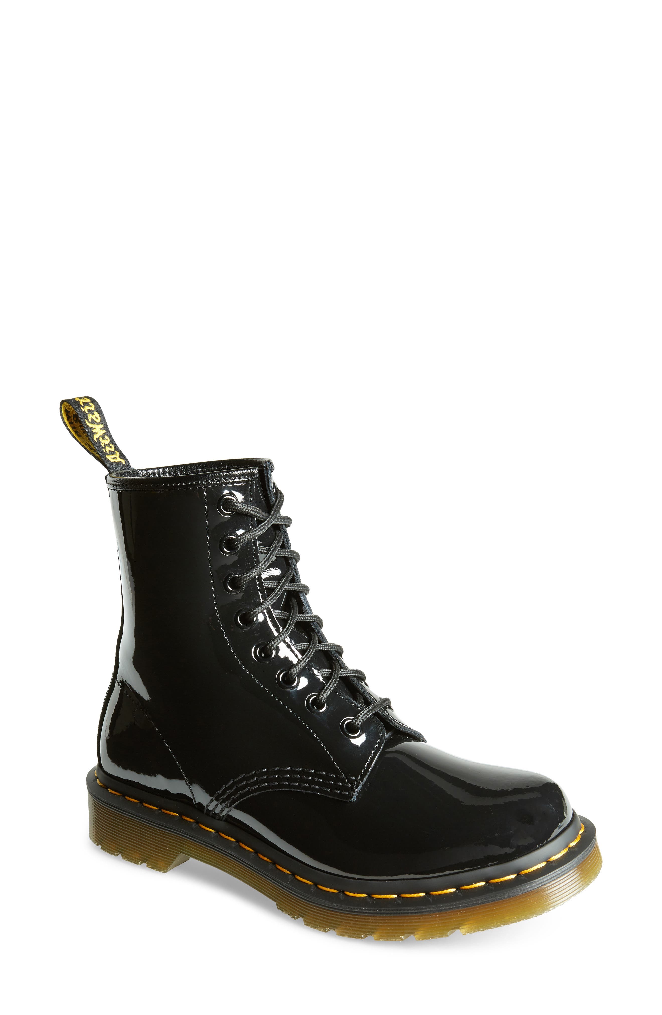 black patent doc martens