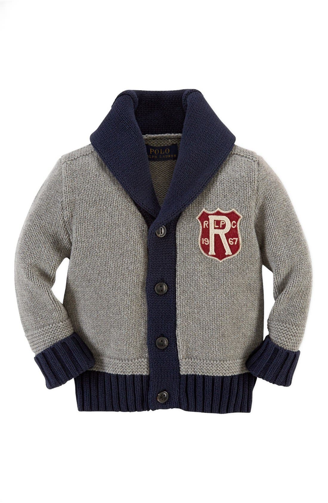 baby boy shawl collar cardigan