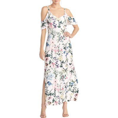 Rachel Rachel Roy Cold Shoulder Floral Maxi Sundress, Pink