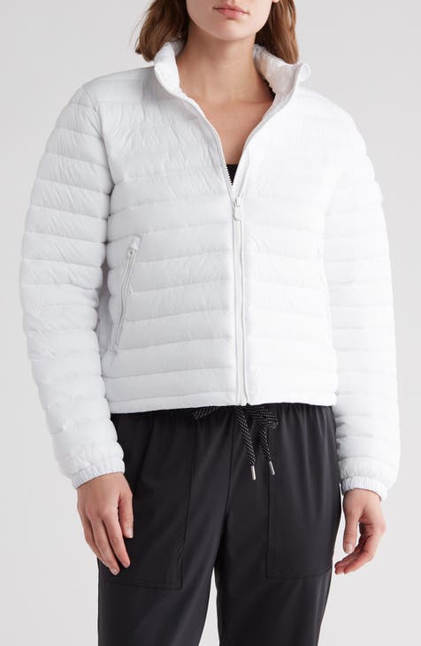 Chanel White Quilted Puffer Jacket