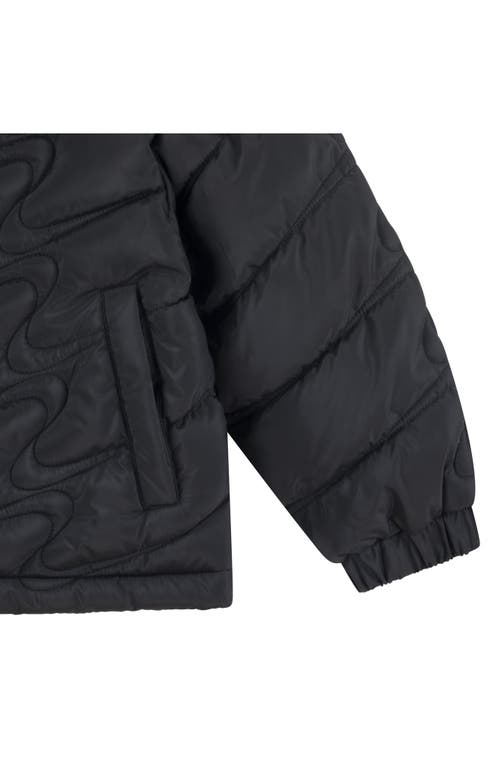 NIKE NIKE KIDS' SWOOSH QUILTED HOODED PUFFER JACKET