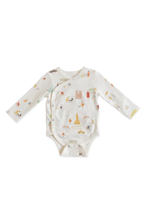 PEHR PEHR EXPLORE THE WORLD ORGANIC COTTON WRAP BODYSUIT 