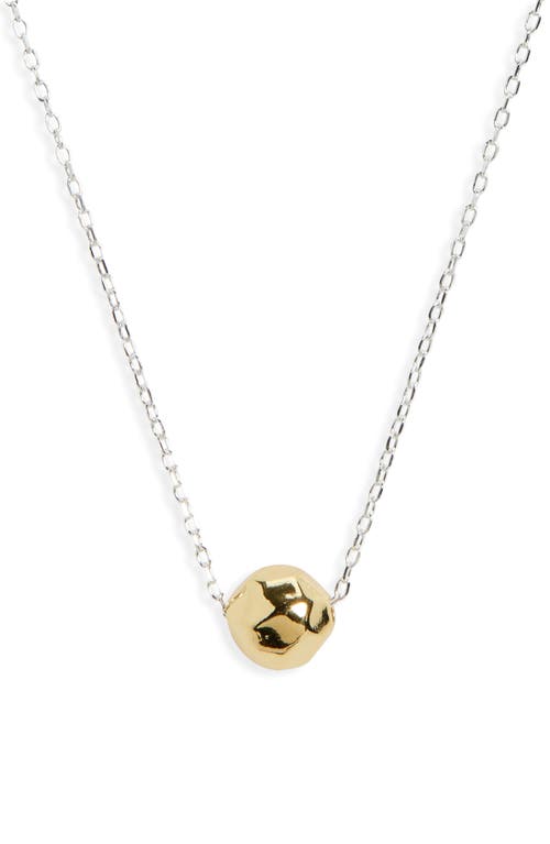 Argento Vivo Sterling Silver Two-Tone Ball Pendant Necklace in Gold/Silver 