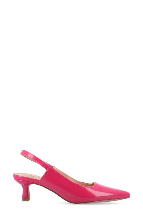 Shop Journee Collection Paulina Slingback Pump In Patent/pink
