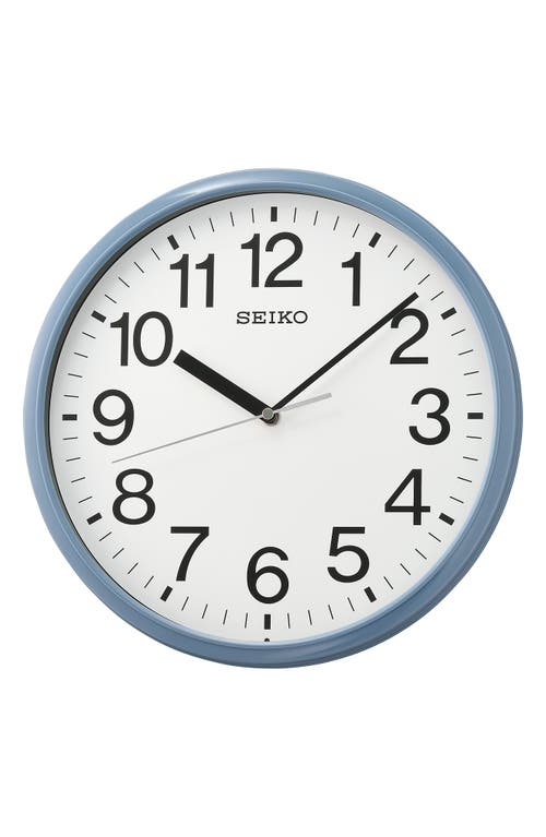 Seiko Office Wall Clock in Light Blue at Nordstrom