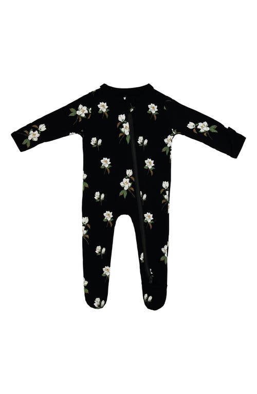 Kyte Baby Print Zip-up Footie In Magnolia
