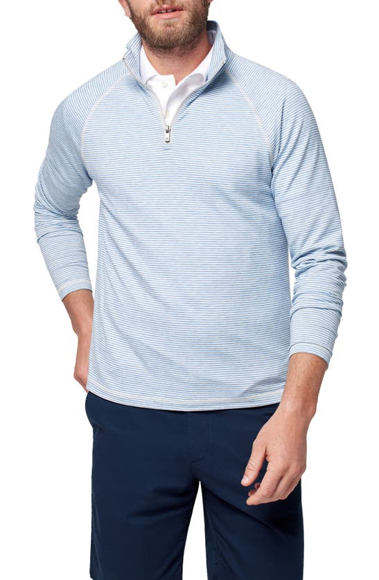 Faherty Movement Stretch Half Zip Pullover In Madaket Stripe