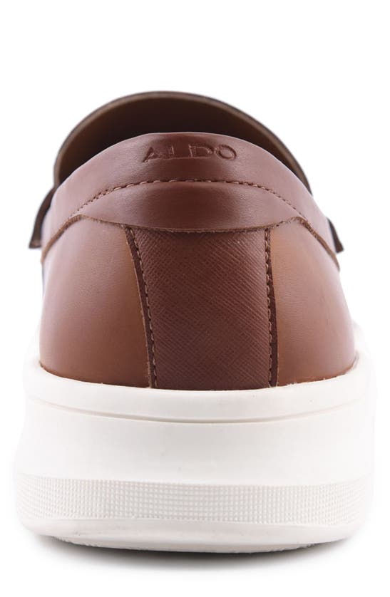 Aldo Zayne Penny Loafer In Tan Synthetic Smooth