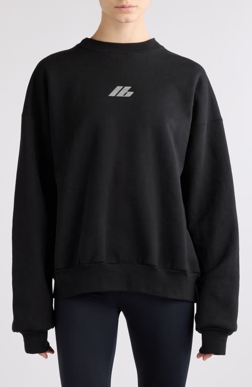 Balenciaga Gender Inclusive Logo Cotton Sweatshirt Faded Black at Nordstrom,