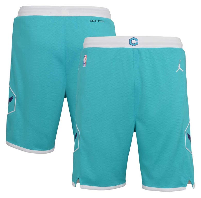 Shop Jordan Brand Youth  Teal Charlotte Hornets 2020/21 Icon Edition Swingman Shorts