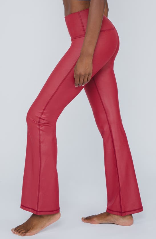 90 Degree By Reflex Faux Leather Yoga Pants In Rhubarb ModeSens