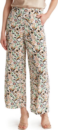 Shosho Wide Leg Cropped Floral Pants (Size L) • BrynnZilla
