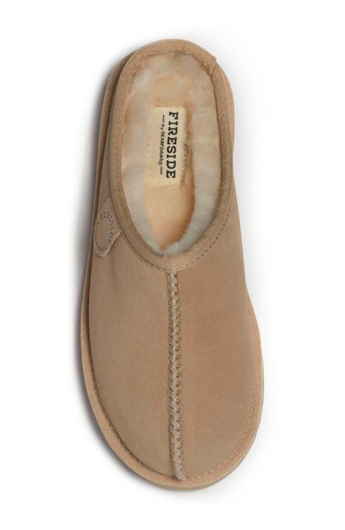 Dearfoams Greta Genuine Shearling Clog Slipper In Sand