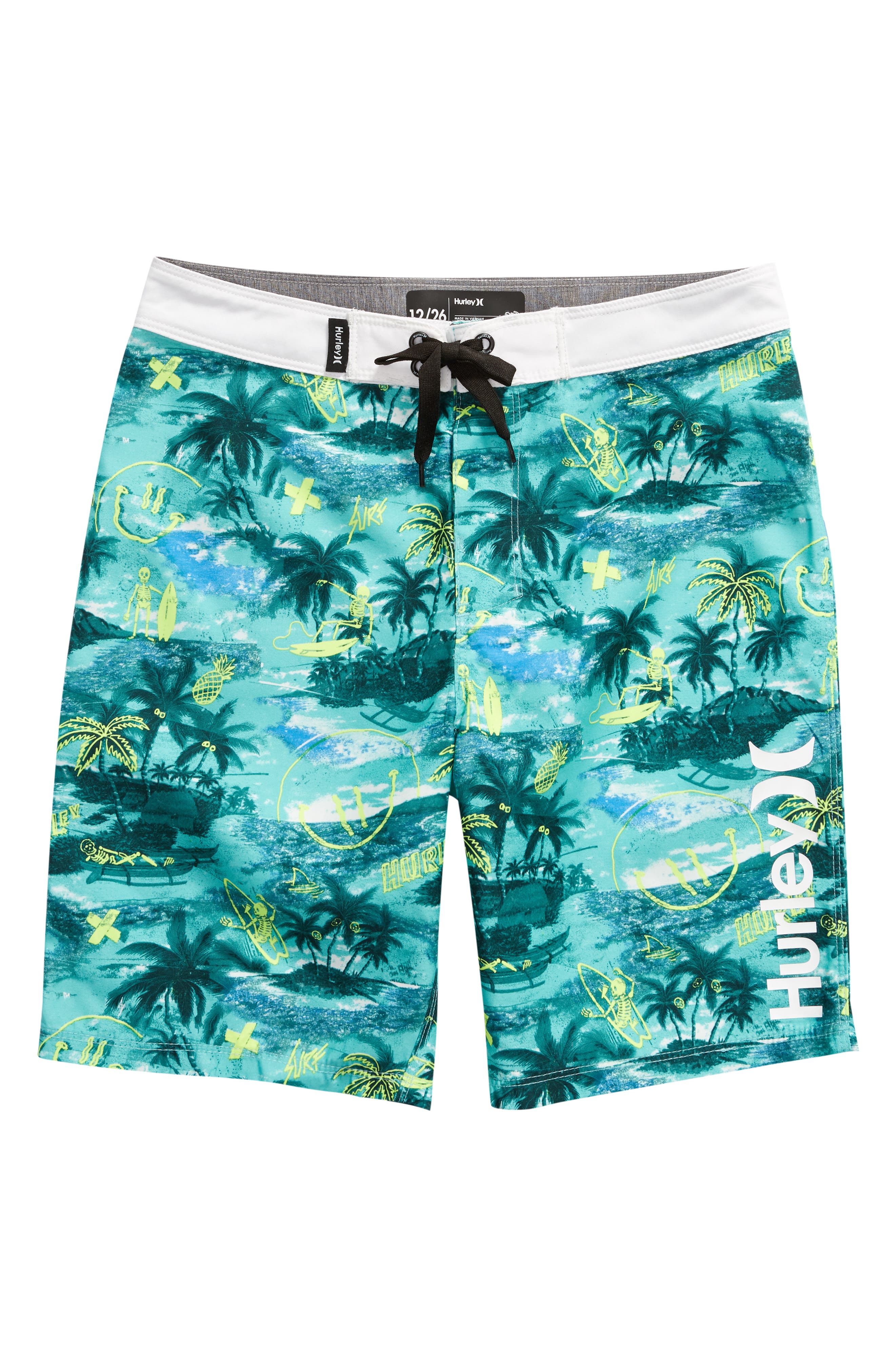 UPC 617845733286 product image for Boy's Hurley Doodle Board Shorts, Size 18 - Blue/green | upcitemdb.com