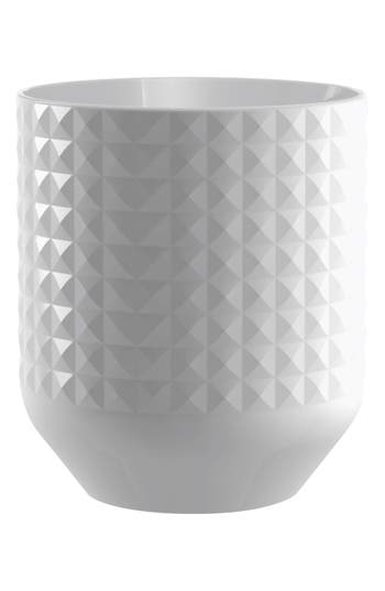 Tarhong Diamond Embossed Stoneware Canister In White