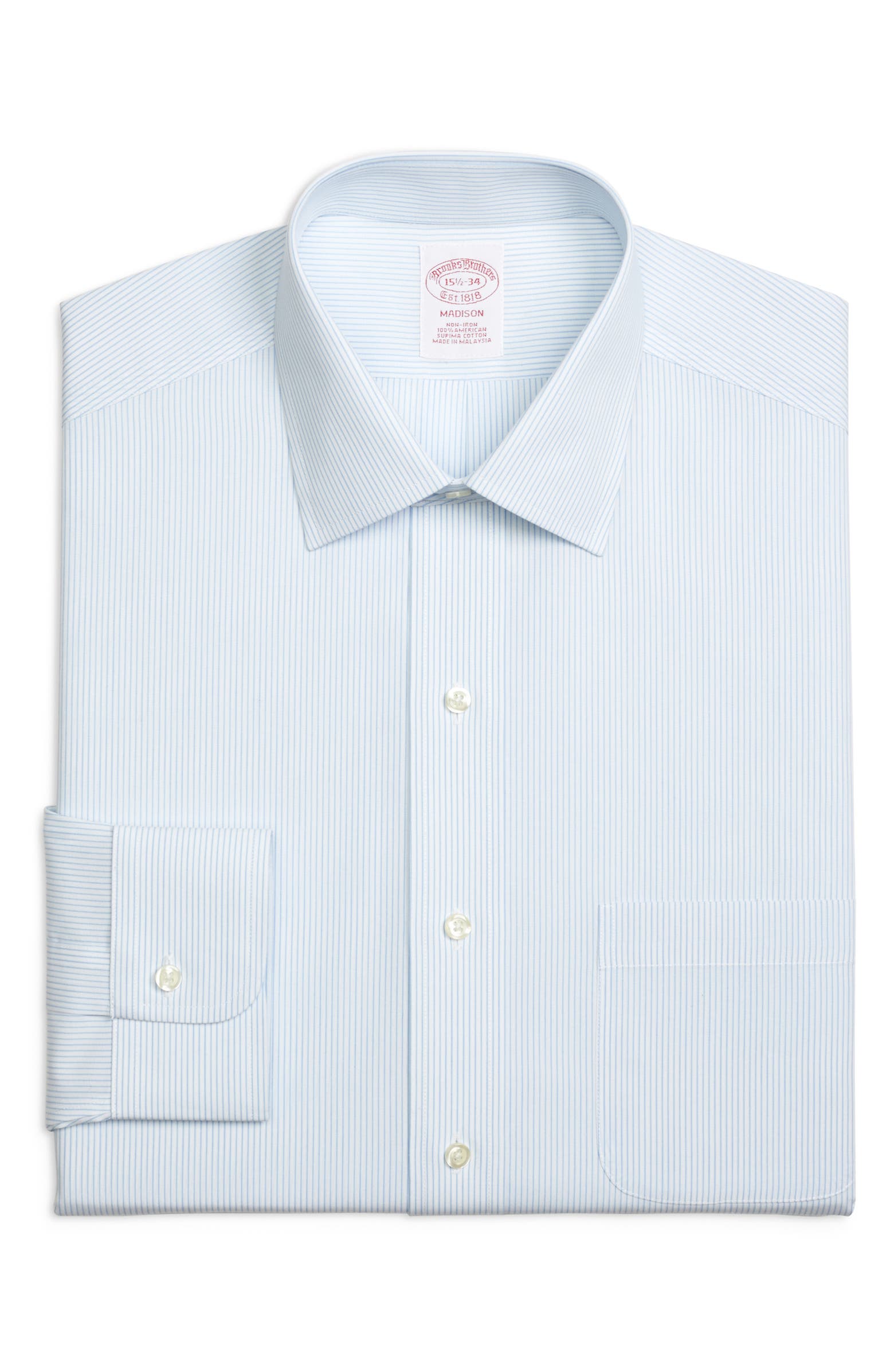Brooks Brothers Madison Classic Fit Stripe Dress Shirt | Nordstrom