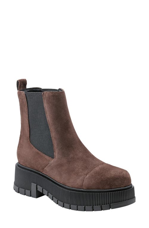 Shop Marc Fisher Ltd Bermuda Lug Sole Chelsea Boot In Dark Brown