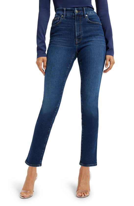 Shop Good American Always Fits Good Legs Ripped Cigarette Jeans In Indigo446