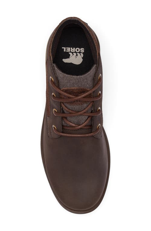 Sorel Carson Waterproof Chukka Boot In Blackened Brown/khaki