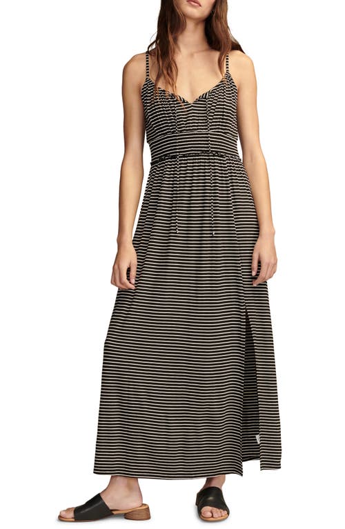 Shop Lucky Brand Stripe Sandwash Tank Maxi Dress In Black Stripe