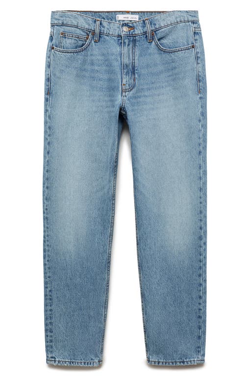 Mango Jean Bob Straight-fit In Medium Blue