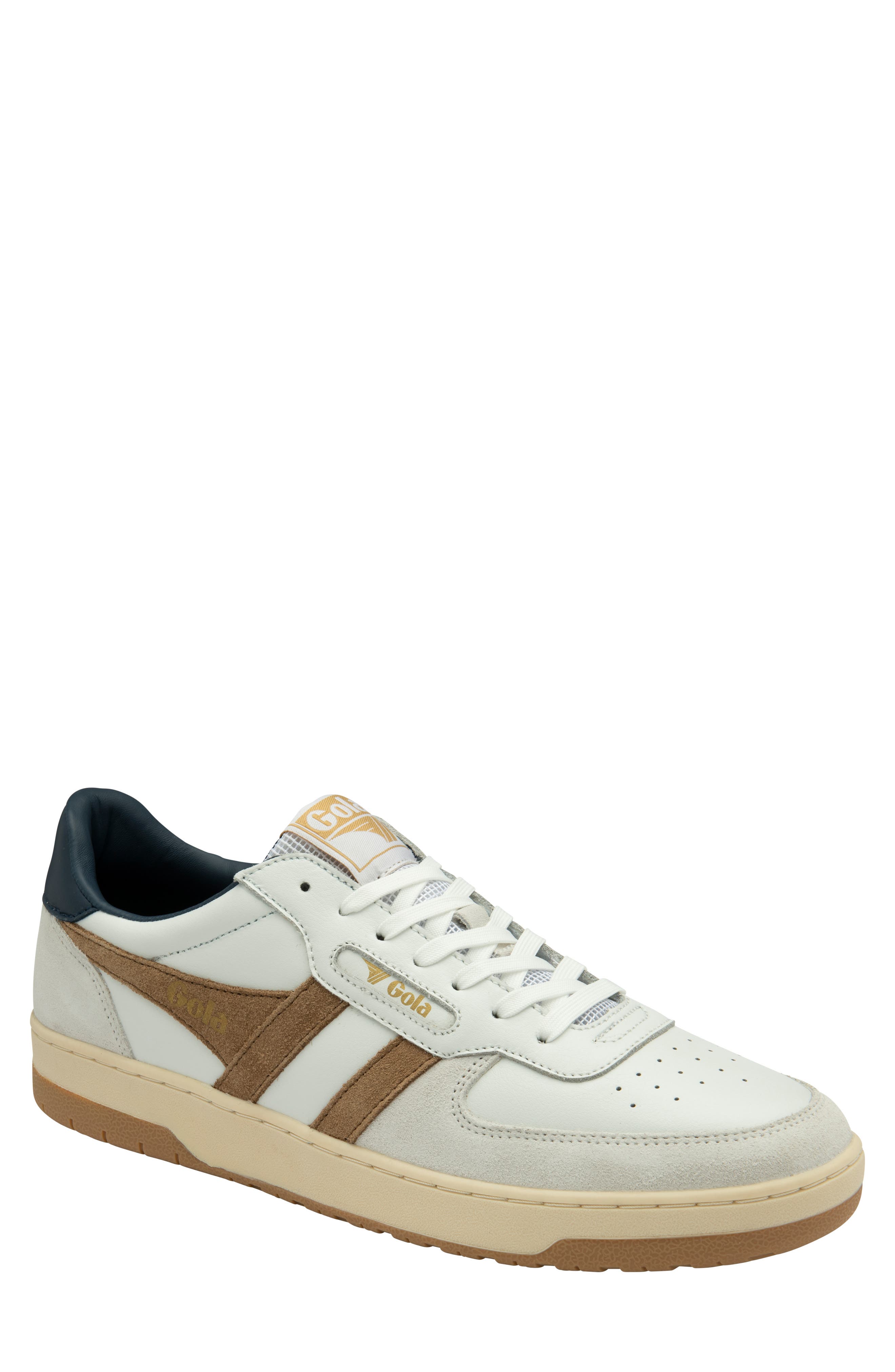 Gola Hawk Sneaker In White/tobacco/navy