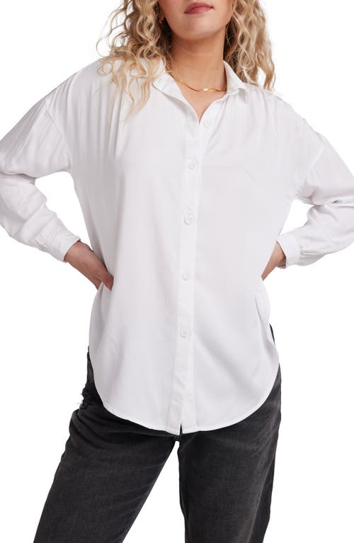 Bella Dahl Flowy Button-Up Shirt White at Nordstrom,