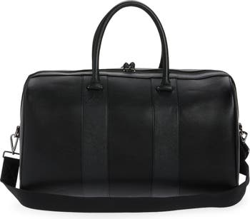 TED BAKER MEN HOLDALL DUFFLE BAG TRAVEL WEEKEND CHOCOLATE LEATHER LUGGAGE  NEW