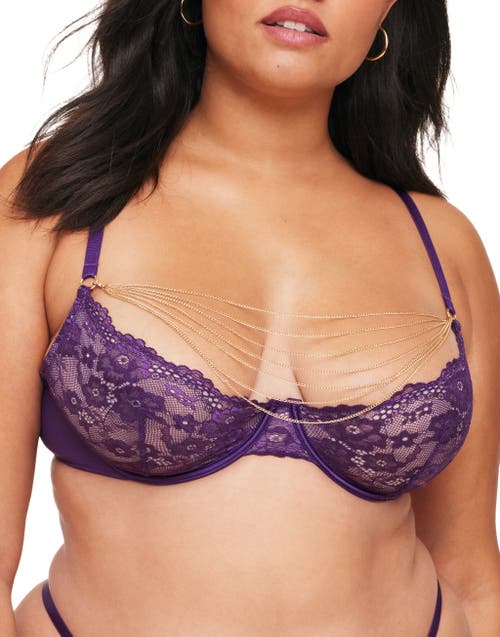 Shop Adore Me Elyza Unlined Demi Bra In Dark Purple