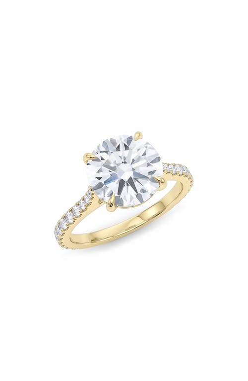 Hautecarat 18k White Gold Brilliant Cut Lab Created Diamond Engagement Ring In 2.00 Ctw 18k Yellow Gold