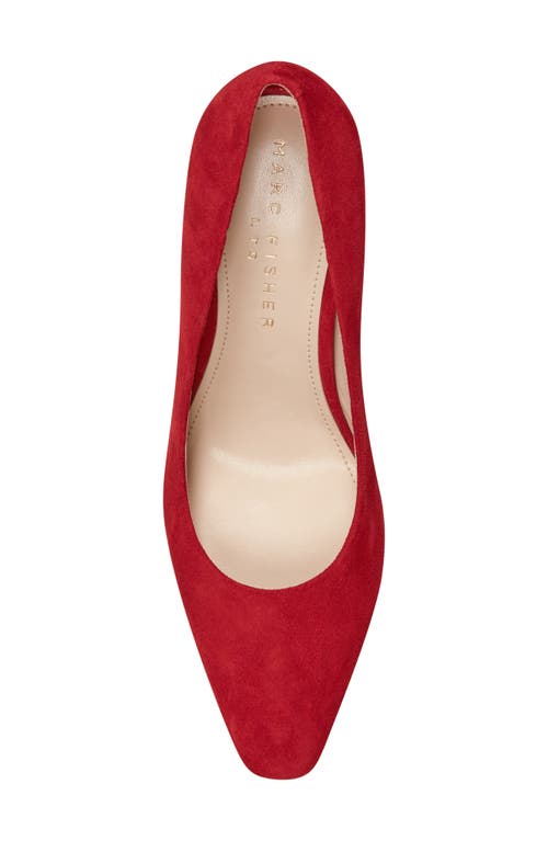 Shop Marc Fisher Ltd Yalina Pointed Toe Block Heel Pump In Medium Red