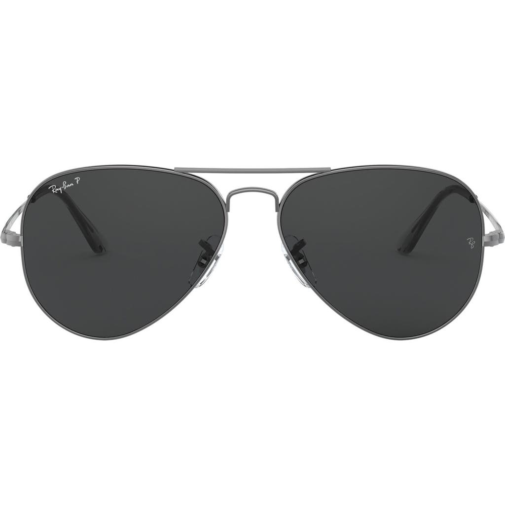 Ray Ban Ray-ban Aviator Metal Ii 58mm Pilot Sunglasses In Black