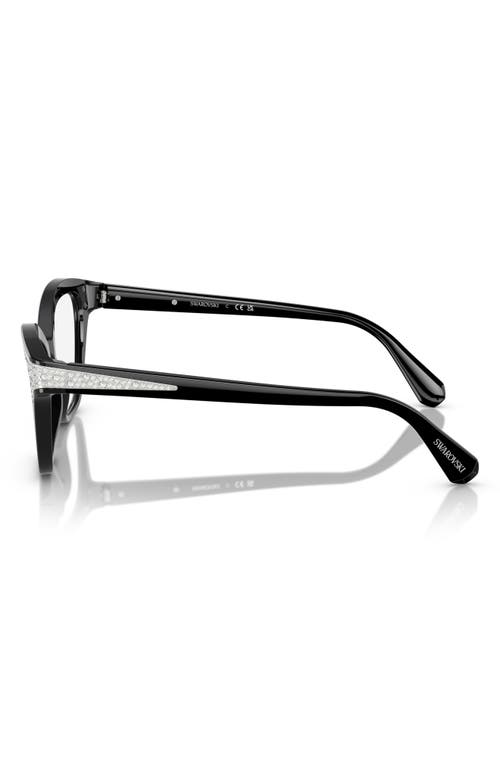 Swarovski 54mm Cat Eye Optical Glasses In Black