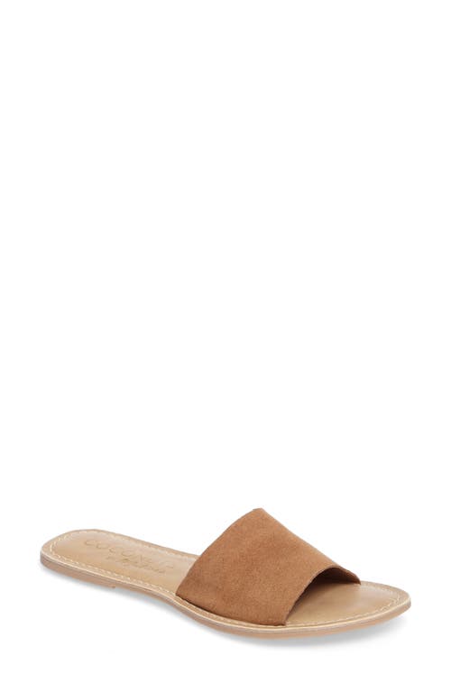 BEACH BY MATISSE Coconuts by Matisse Cabana Slide Sandal in Tan Suede