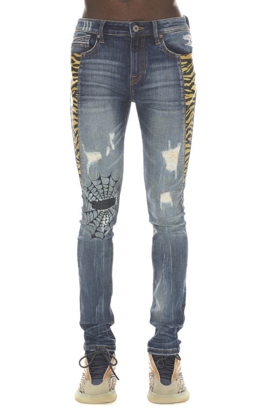 CULT OF INDIVIDUALITY PUNK RIP & REPAIR SUPER SKINNY JEANS