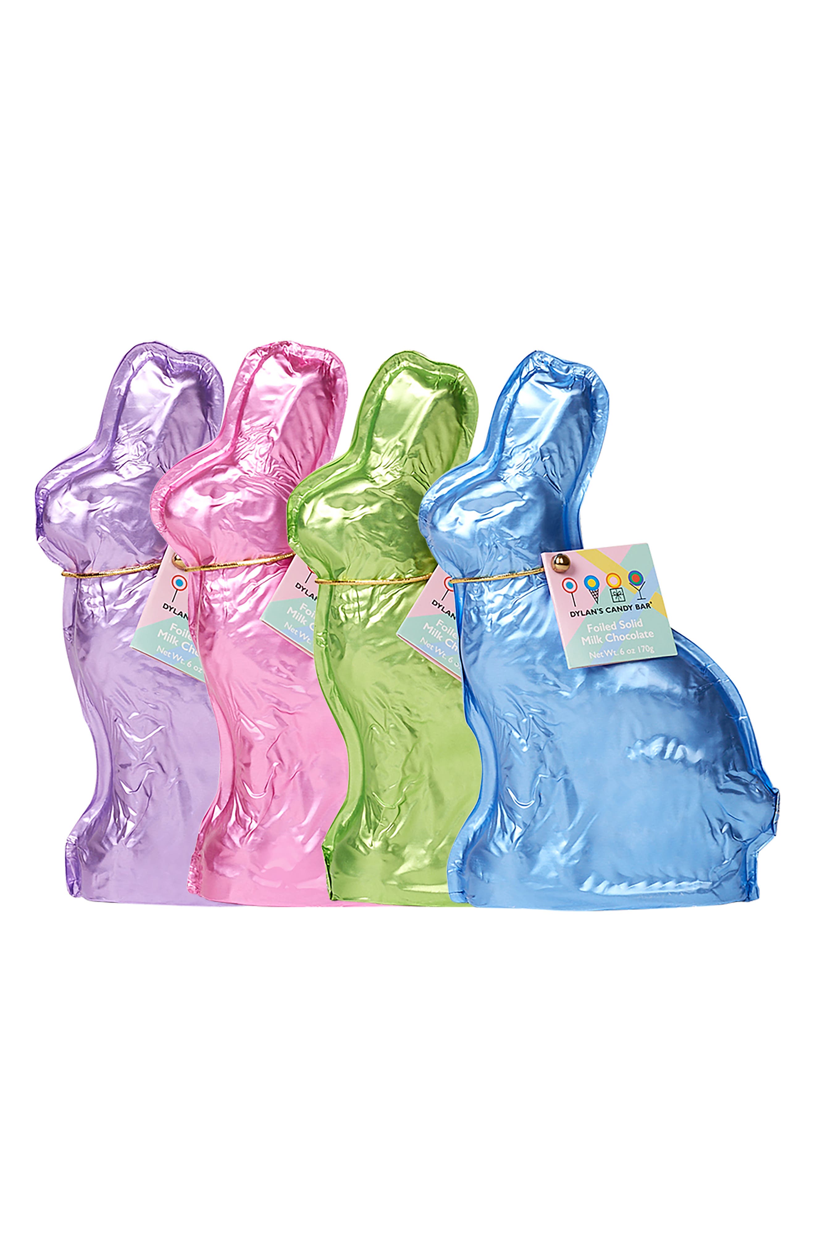 Dylan's Candy Bar Easter 2019 4Pack Foiled Chocolate Bunnies Nordstrom