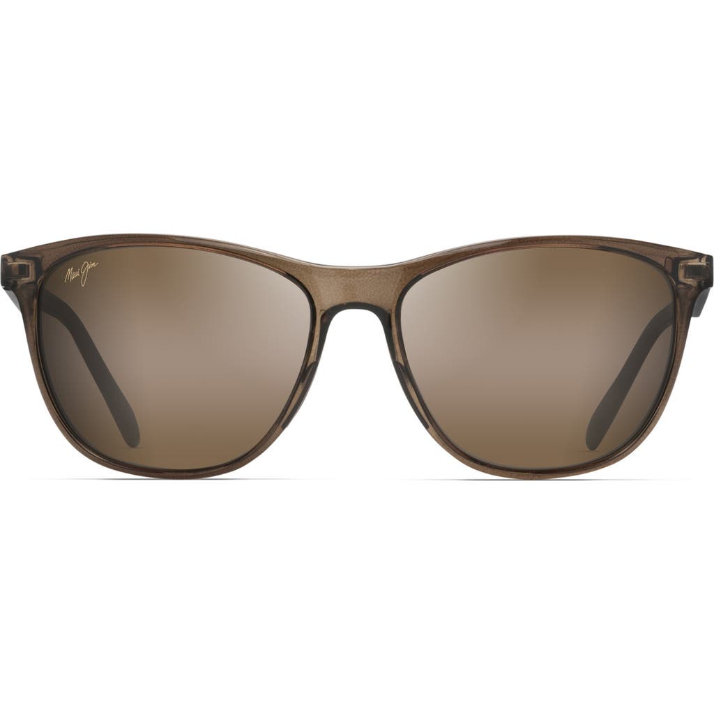 Maui Jim Sugar Cane 57mm Polarized Square Sunglasses In Transparent Mocha/hcl Bronze
