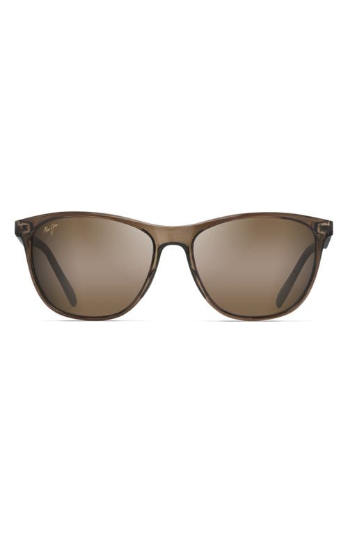 Shop Maui Jim Sugar Cane 57mm Polarized Square Sunglasses In Transparent Mocha/hcl Bronze