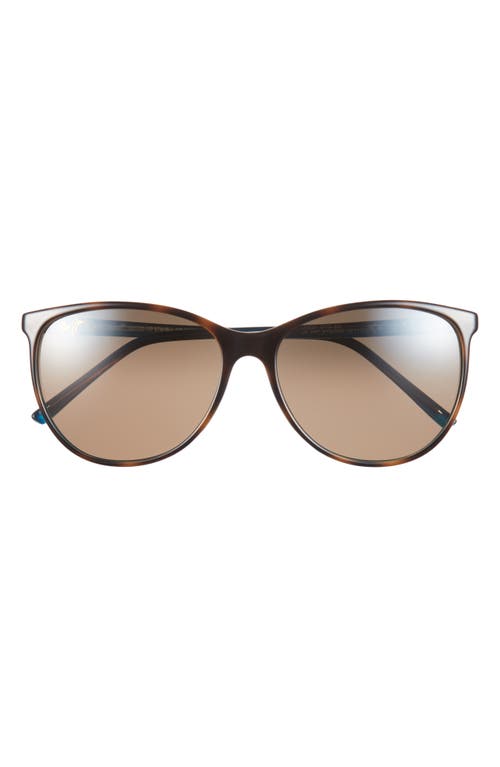 Maui Jim Ocean 57mm Polarizedplus2® Cat Eye Sunglasses In Bronze