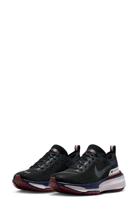 Shop Nike Zoomx Invincible Run 3 Running Shoe In Black/ Grey/ Maroon/ Purple
